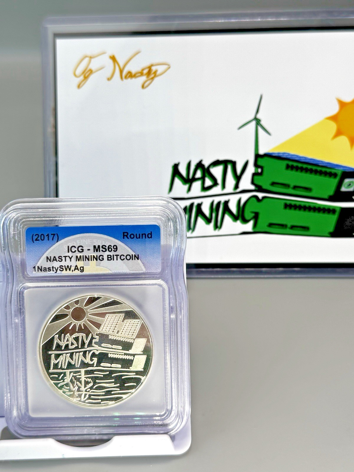 Nastyfans Sil unfunded AUTOGRAPH Lim 100 pcs M S-69-bit coin Lealana CASASCIUS