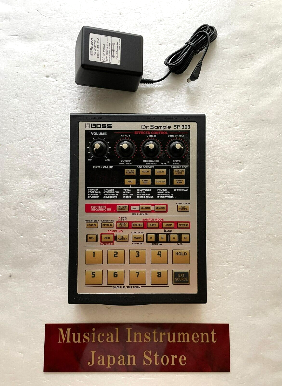 Boss SP-303 Dr. Sample Portable Pharse Sampler Potentiometer with Adapter