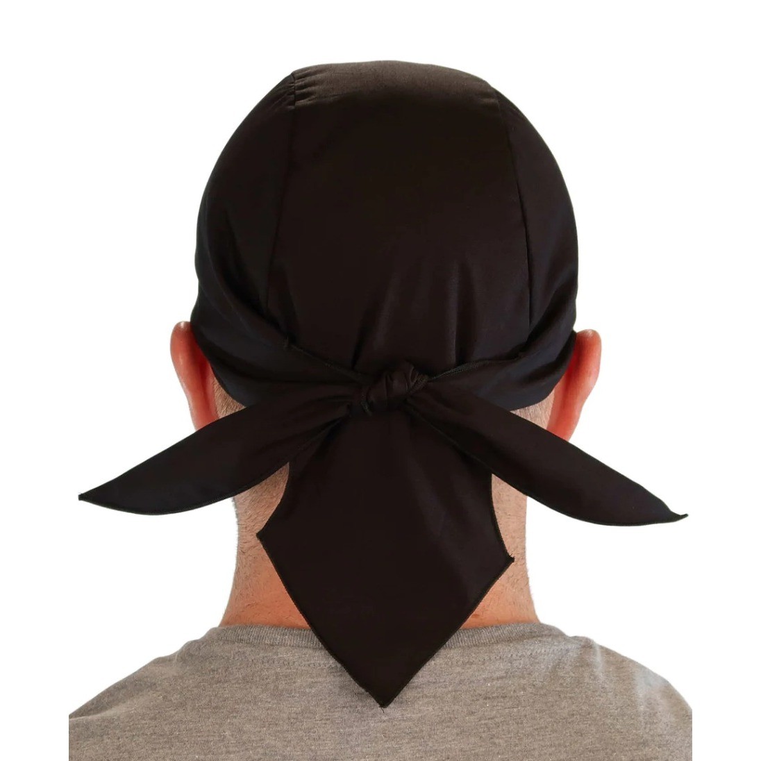 Solid Black Skull Cap Du Rag