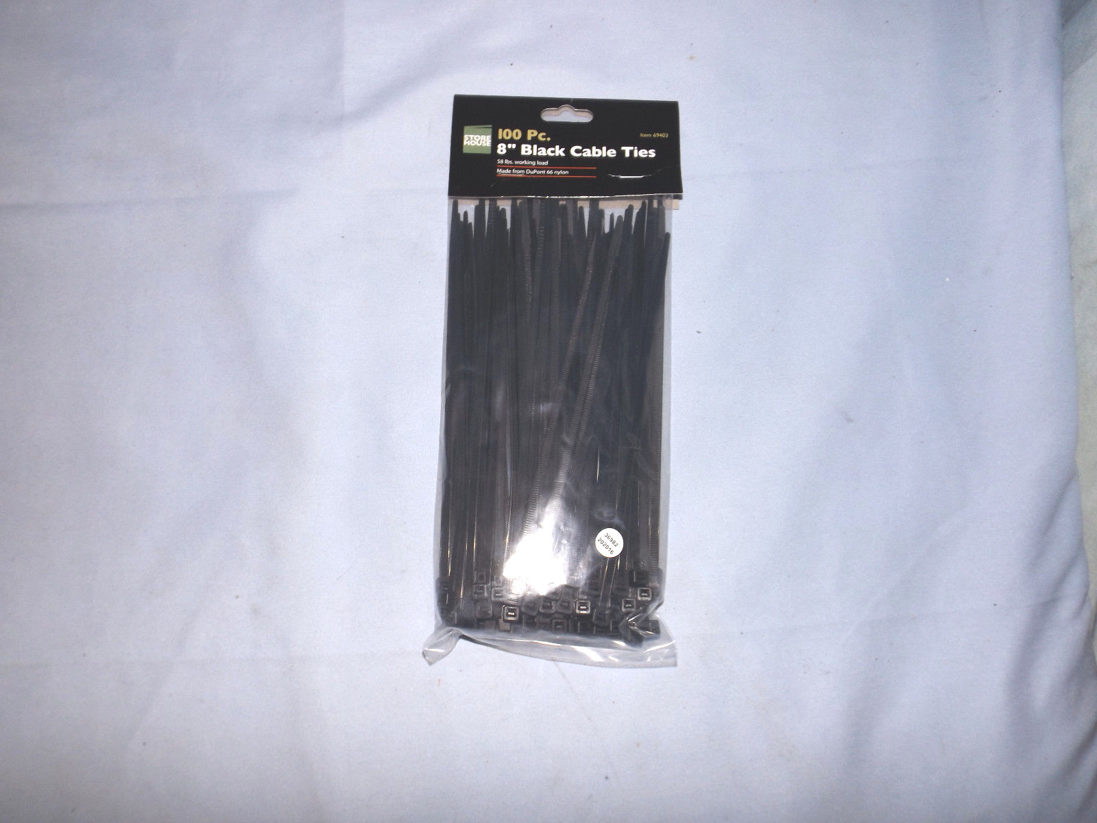 New 100 Pack 8" inch Black Tie Strap 58 Lbs Load Zip Ties Nylon / Free Shipping