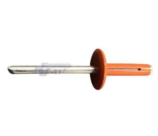 Large Head Orange Exploding Rivets Pop Rivet 25 ct. Tri-Fold Racing Fasteners