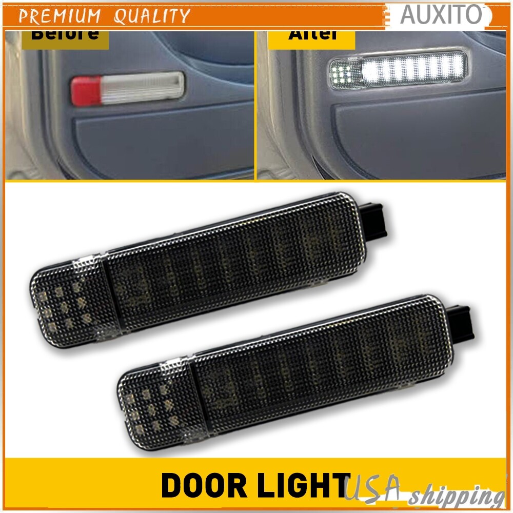 Smoked White Interior Door Panel Courtesy LED Lights For Silverado Sierra 1500