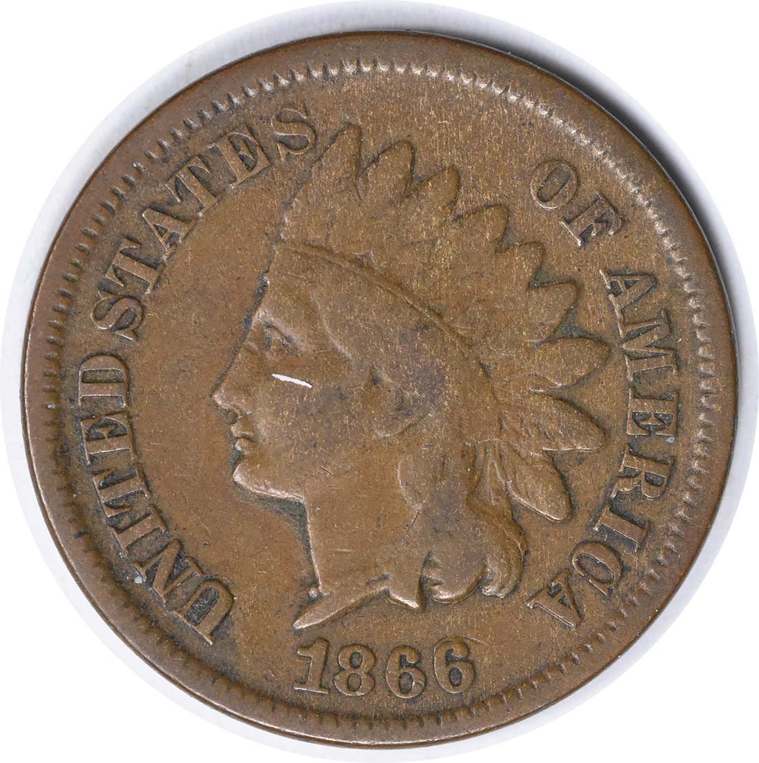 1866/6 Indian Cent S-4 F Uncertified #300
