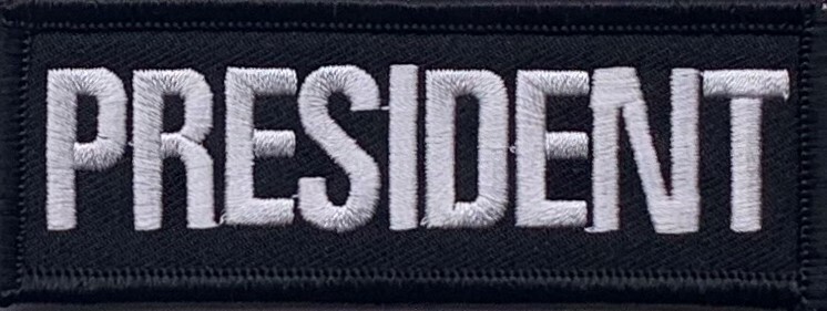 PRESIDENT MOTORCYCLE VEST EMBROIDERED IRON ON PATCH P-10
