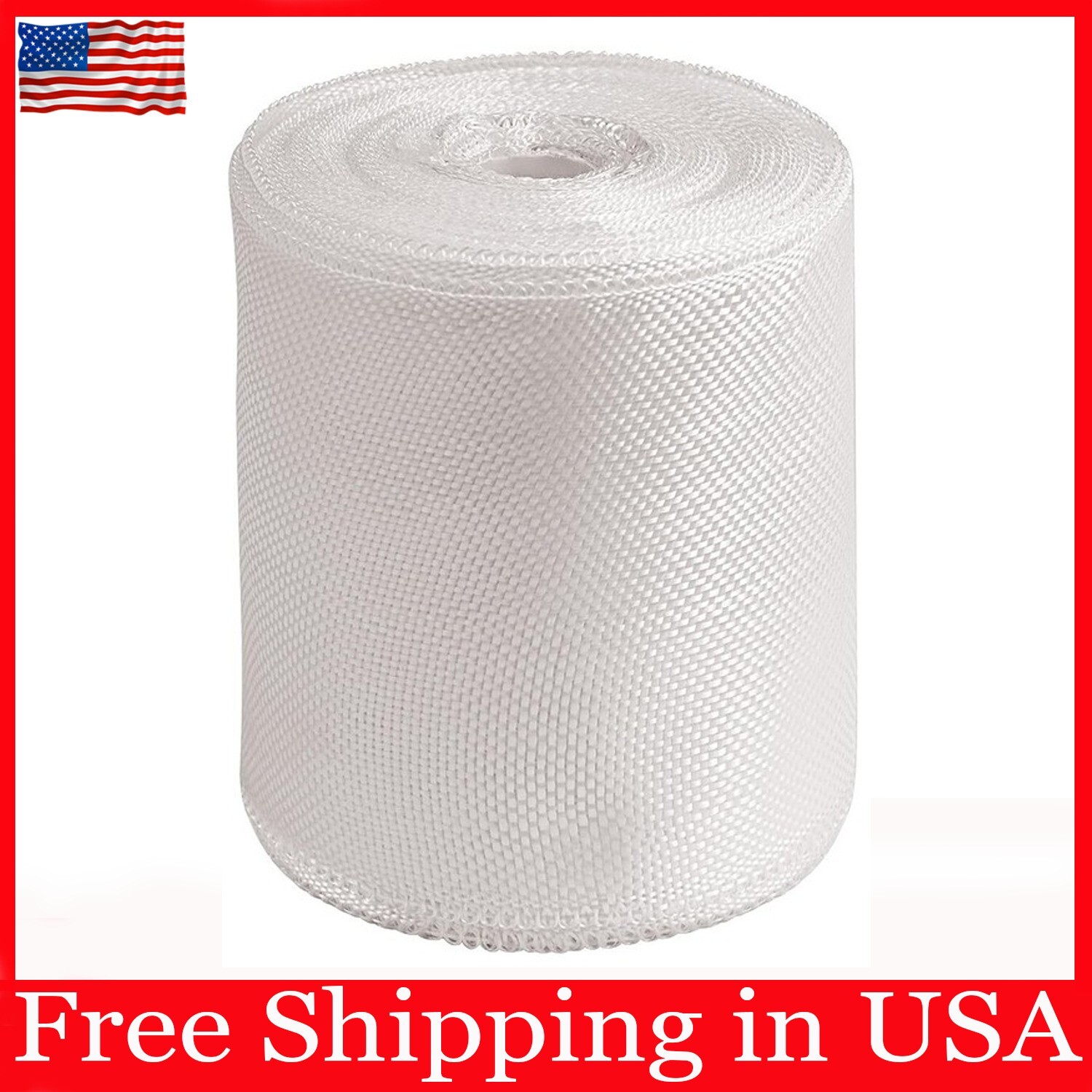 4 Inch x 99Ft Fiberglass Cloth Roll Non-Adhesive Woven Cloth Strip For Repair