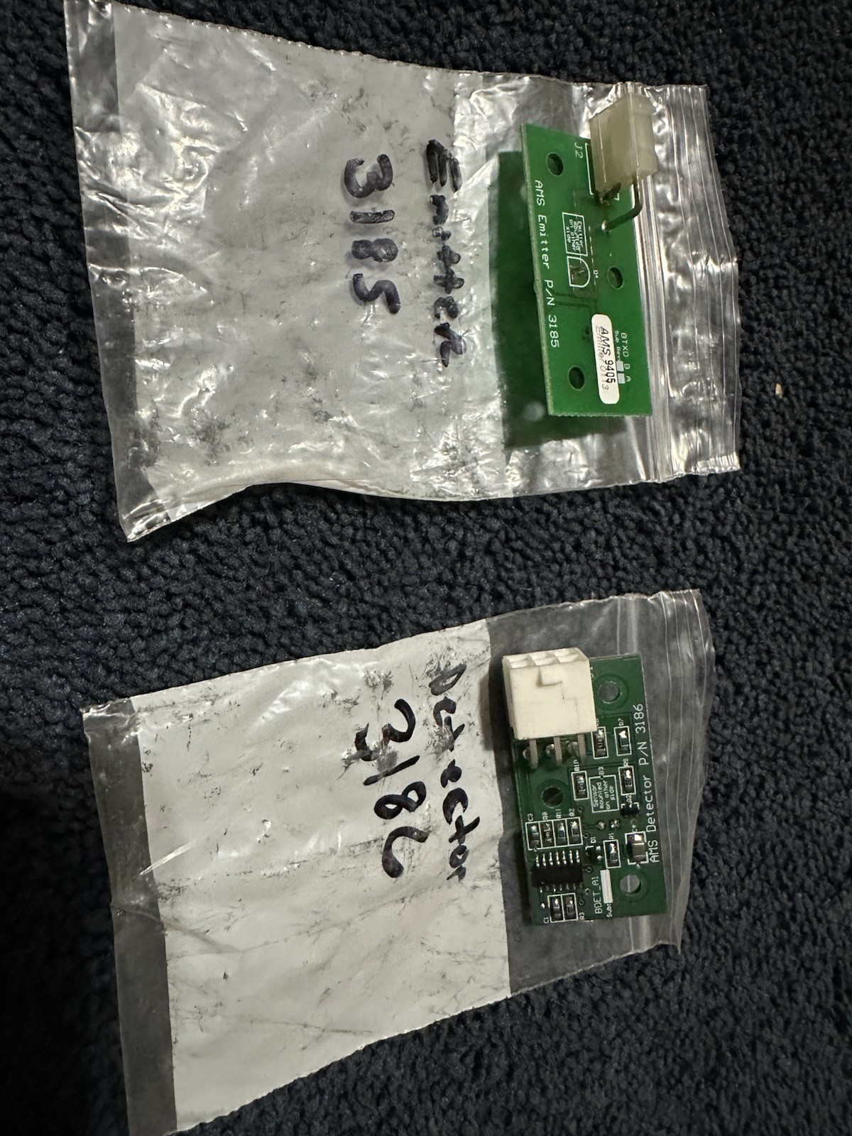 Ams 3186 Detector Board And Ams 3185 Emitter Board.