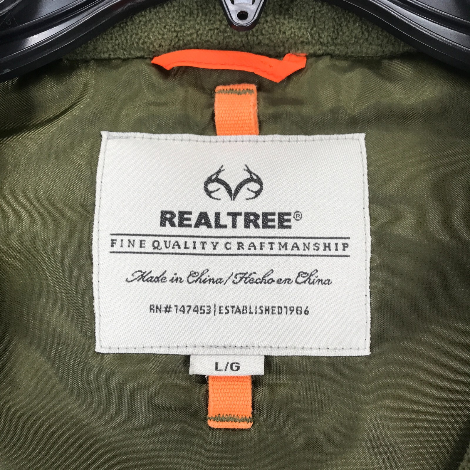 Real Tree Hunting Jacket Large Camo