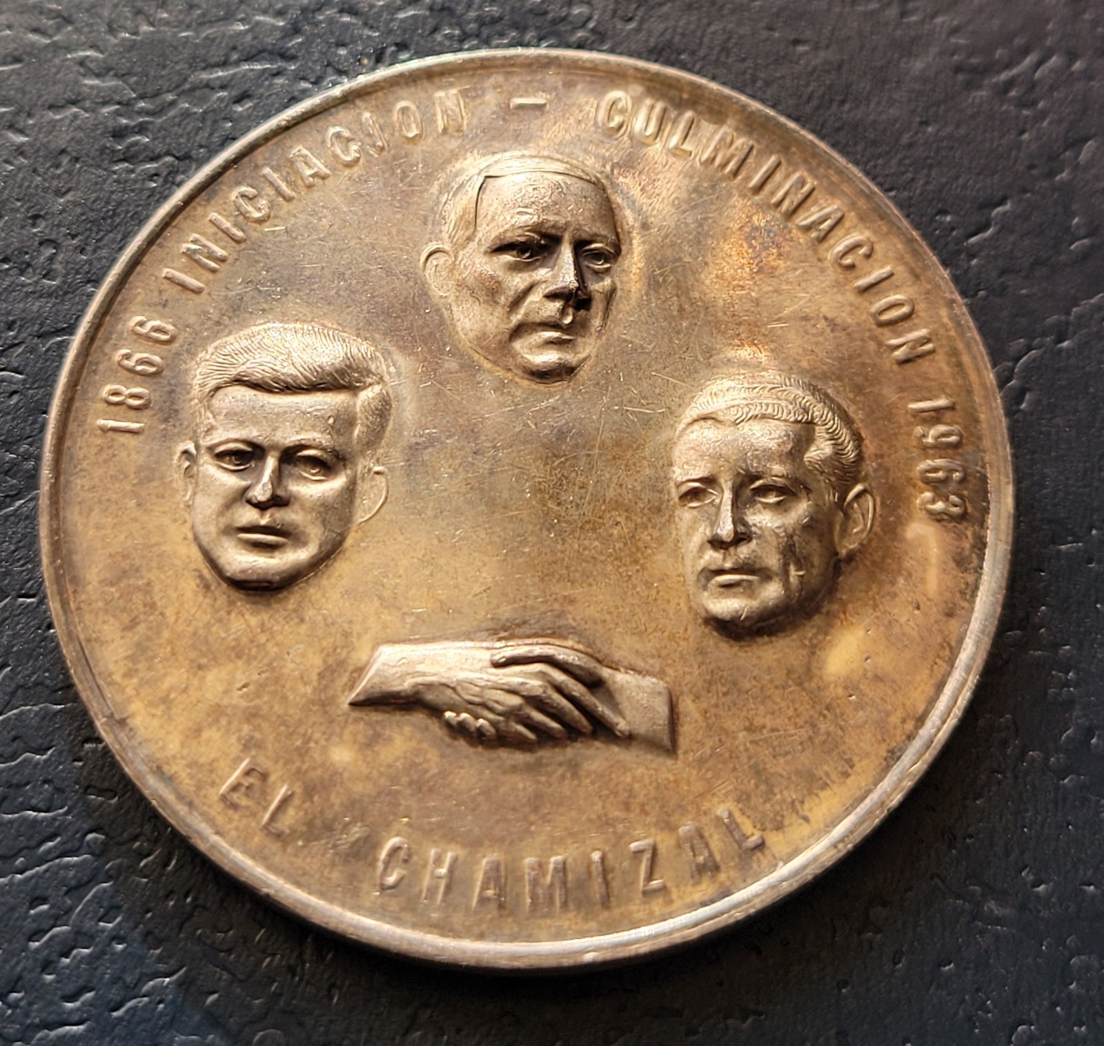 Mexico SILVER 1963 Recuperacion del Chamizal Grove 824a - Nice toning!