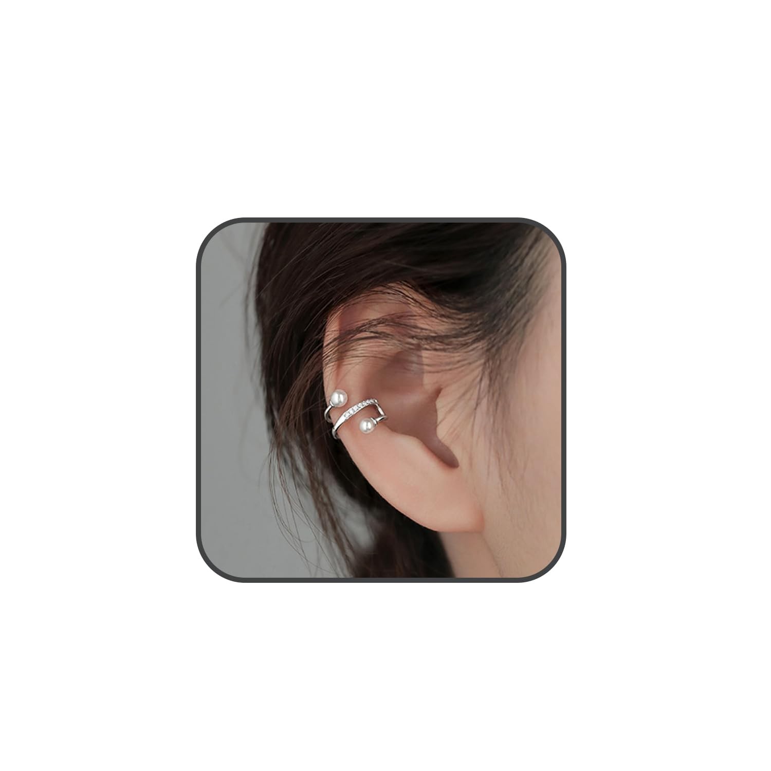 1Pcs Vintage Pearl Ear Cuffs for Women Non Piercing Carge Cuffs Clip On Earrings