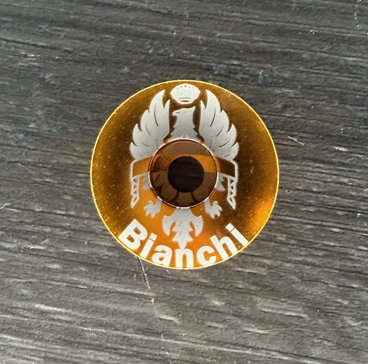 Bianchi Repop Bicycle Headset Top Cap 1 1/8" Orange Stem Road Bike