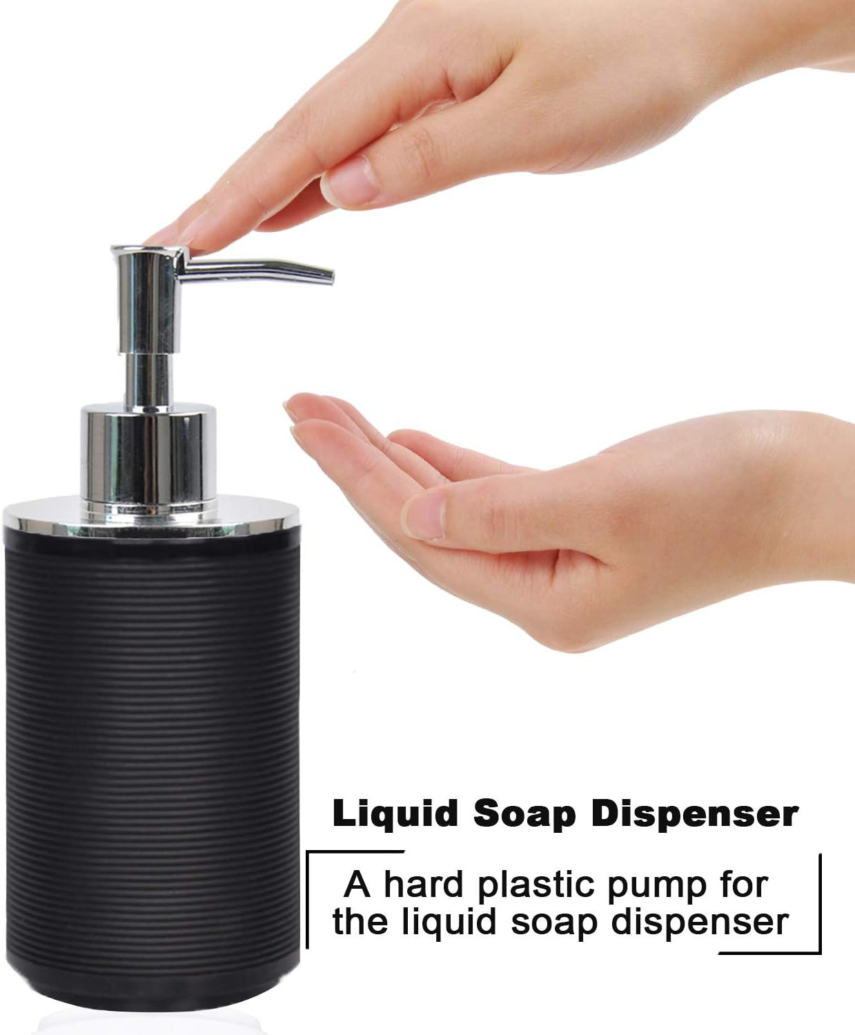 Elegant 6-Piece Black Bathroom Accessories Set for Home Décor and Gifts