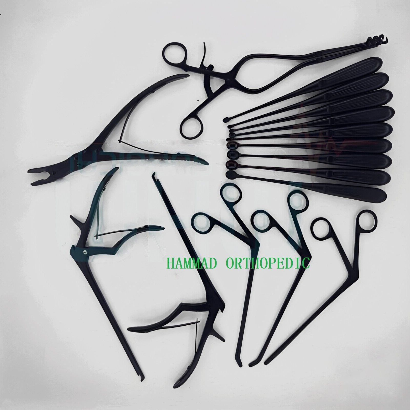 16PCS Laminectomy Black Coated Precision Instrument Set Orthopedic Tools