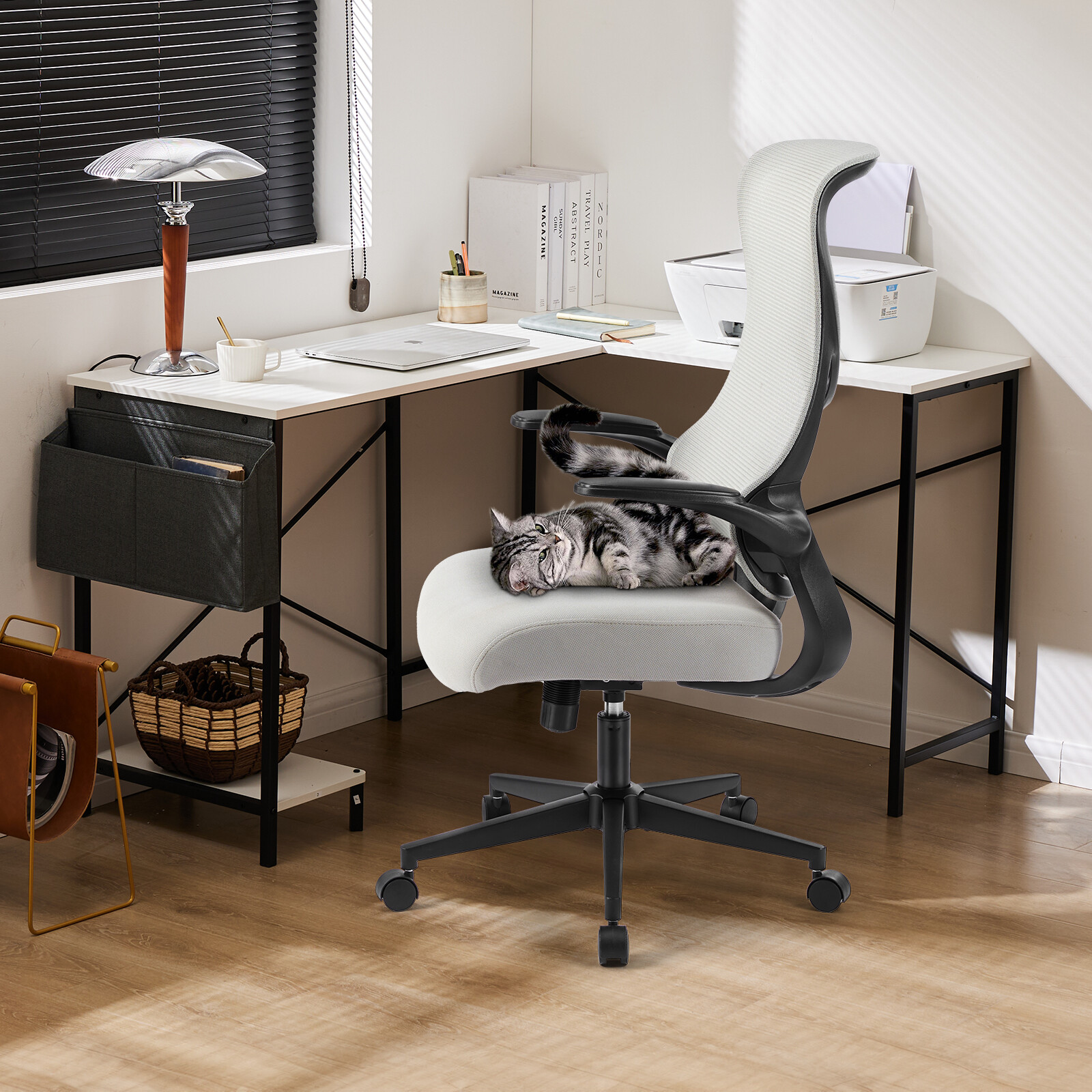 Height Adjustable Ergonomic Office Chair, Thick Cushion High Back Computer Chair