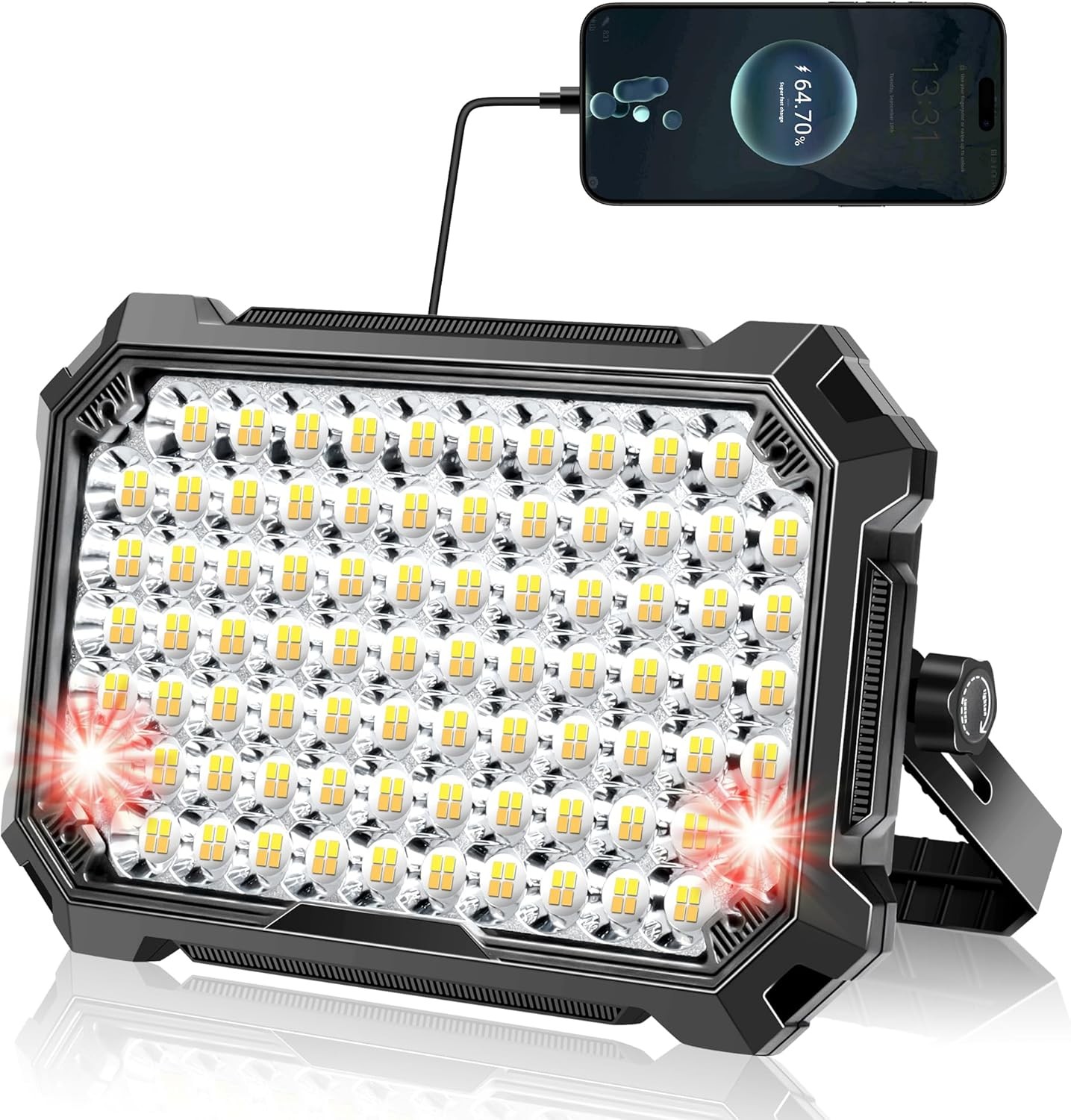LED Work Light Rechargeable Outdoor 13000mAh Work Flood Lights 10000LM W/ 4