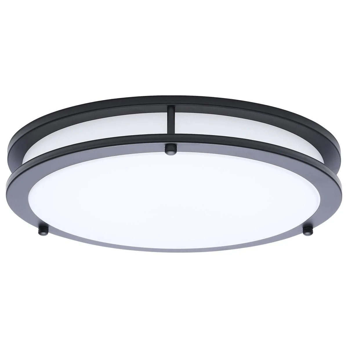 Glamour - LED 13 Inch Flush Mount - Black Finish - 27K/3K/35K/4K/5K CCT Selectab
