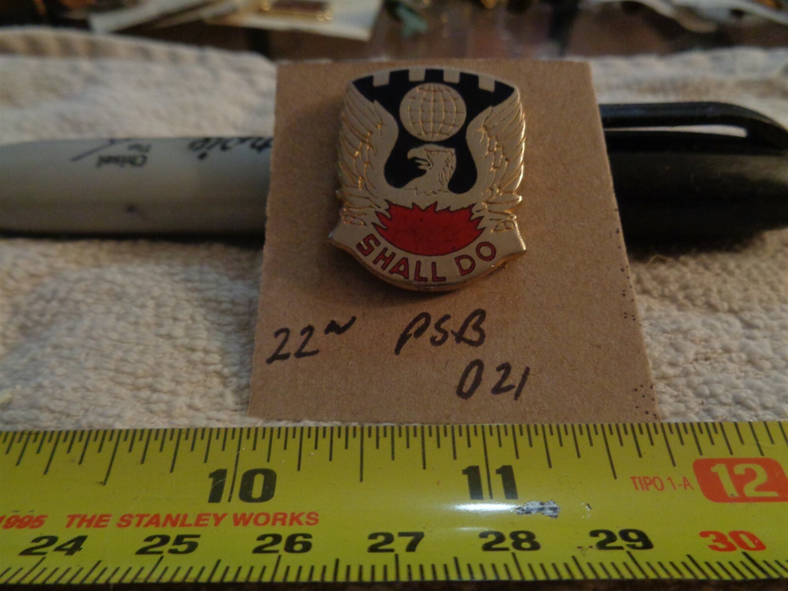 22nd Personnel Service Battalion D21 Unit Crest, DI, DUI (DRAW#76)