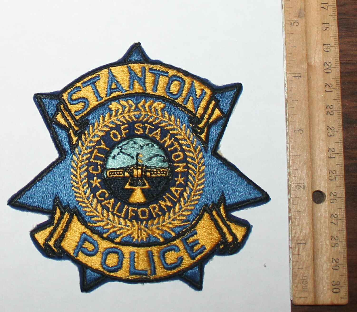 Very Old Defunct STANTON POLICE Orange Co California 3rd Issue Vintage Used CA
