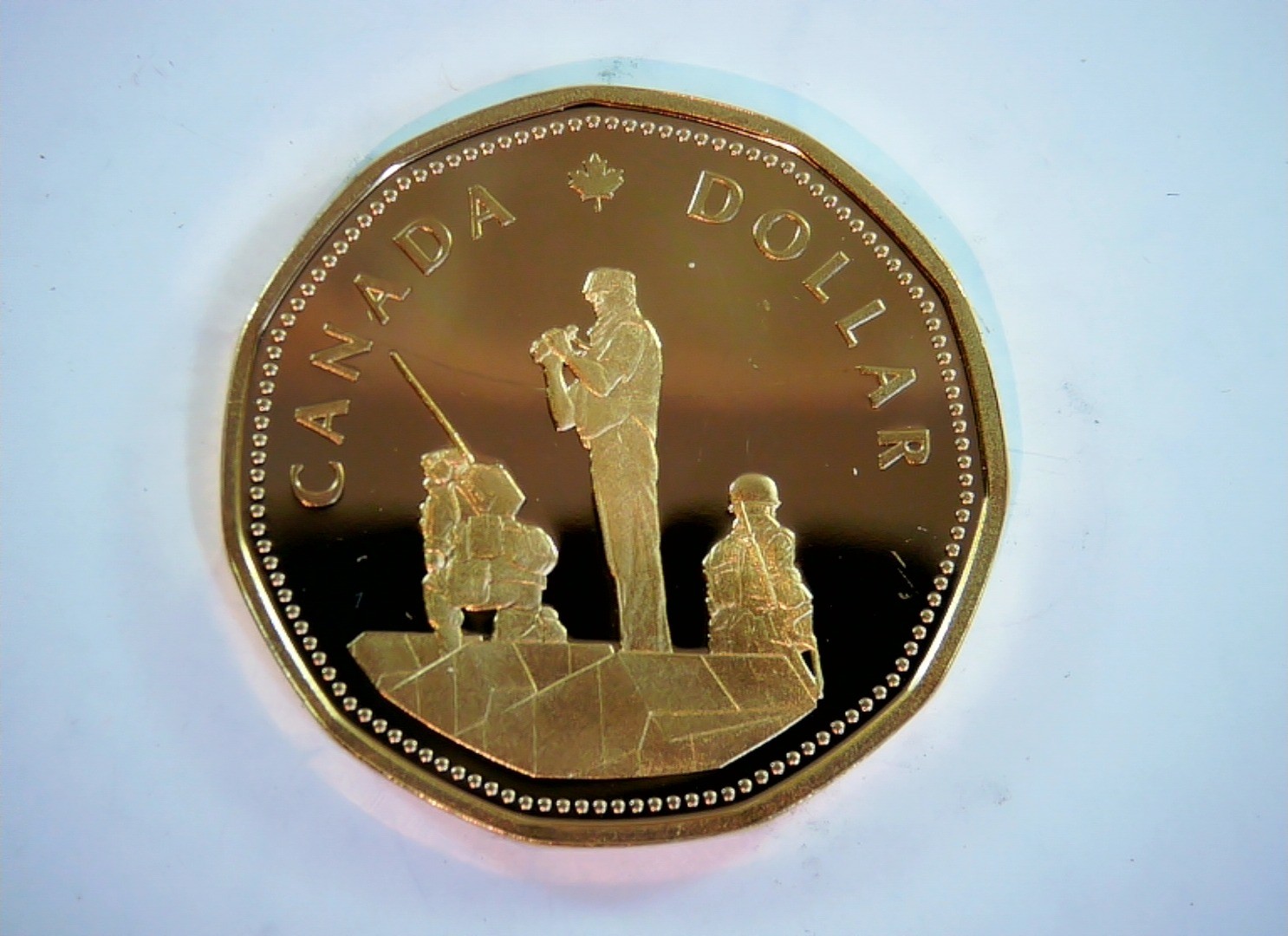 Canada 1995 $1 Loonie (National D-Day Memorial / 50th anniversary of D-Day comme