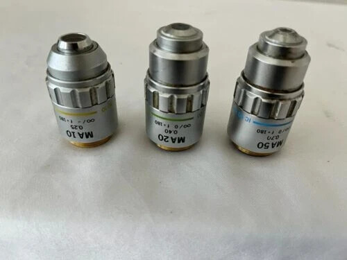 Olympus MA10 Objectives for Tukon FM 300 Hardness Tester (Qty 3)