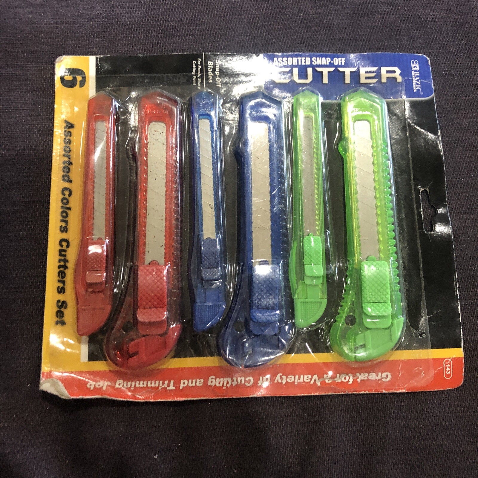 Bazic assorted Cutter 6 pc #143