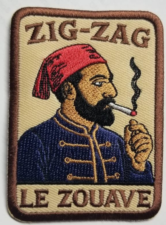 Original Zig-Zag Le Zouave Man Embroidered Marijuana 420 Patch 2.5X3.5"