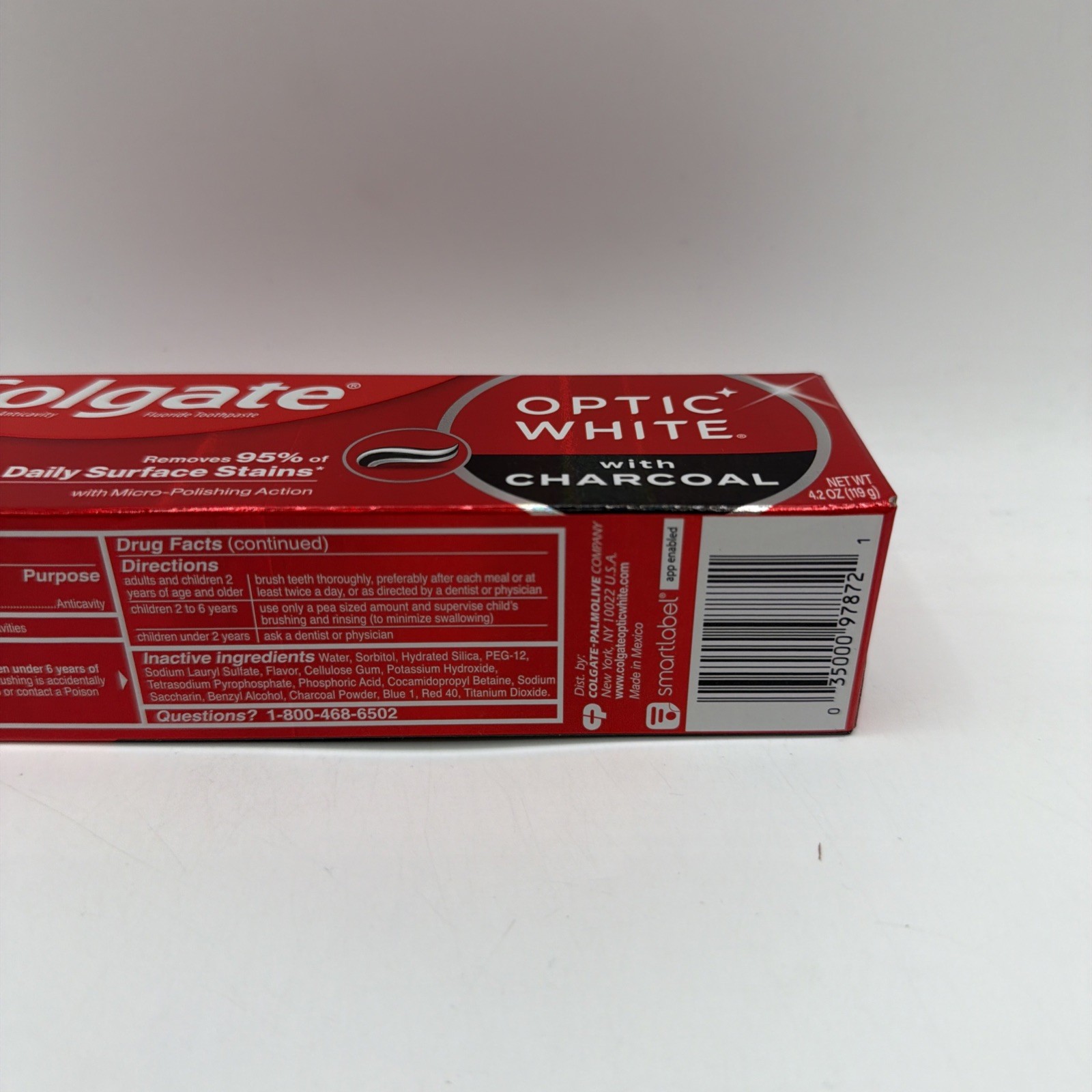 Colgate Toothpaste with Charcoal Cool Mint Paste 4.2 Ounce 4 Pack