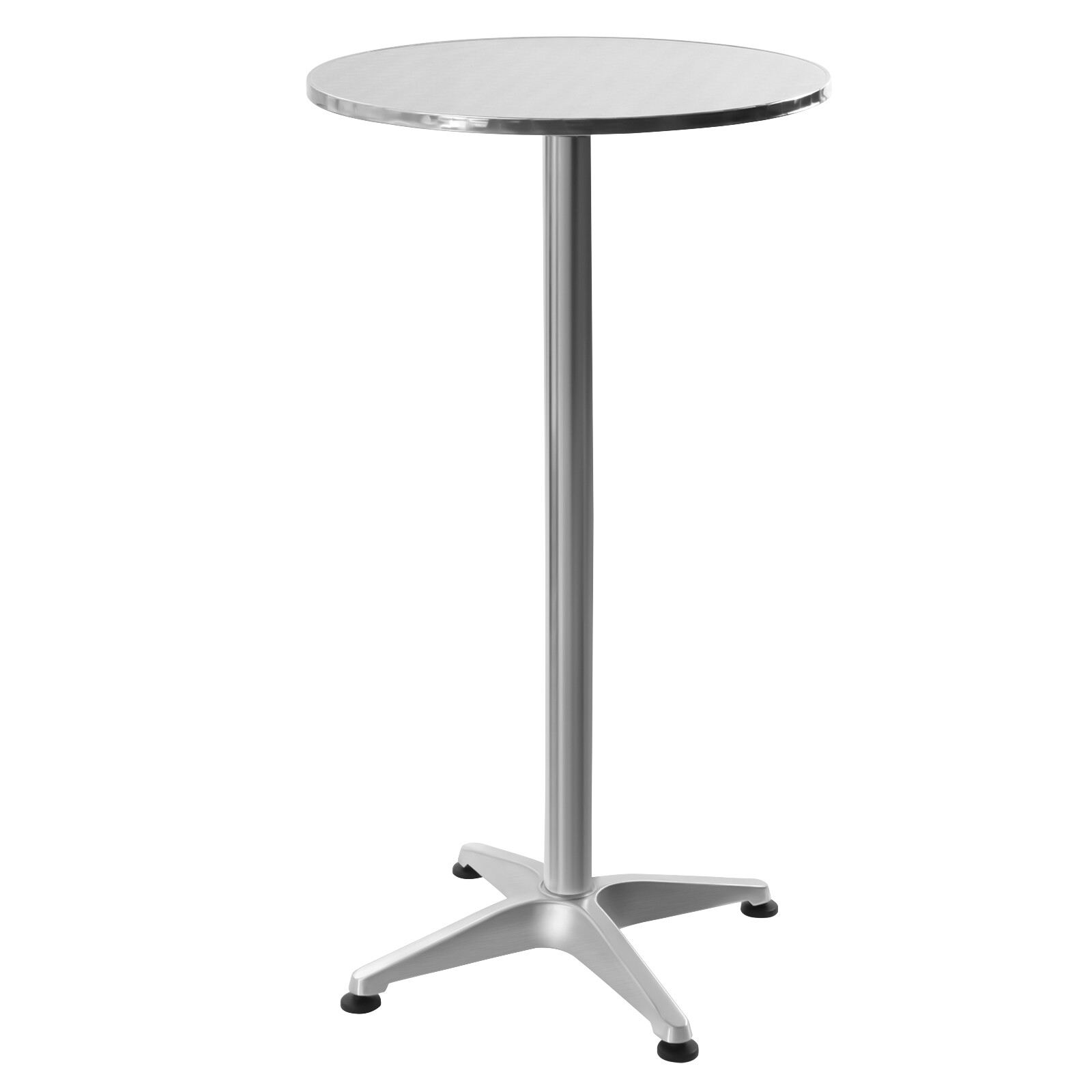 Versatile Round Bistro Table with Metal Base and Adjustable Height
