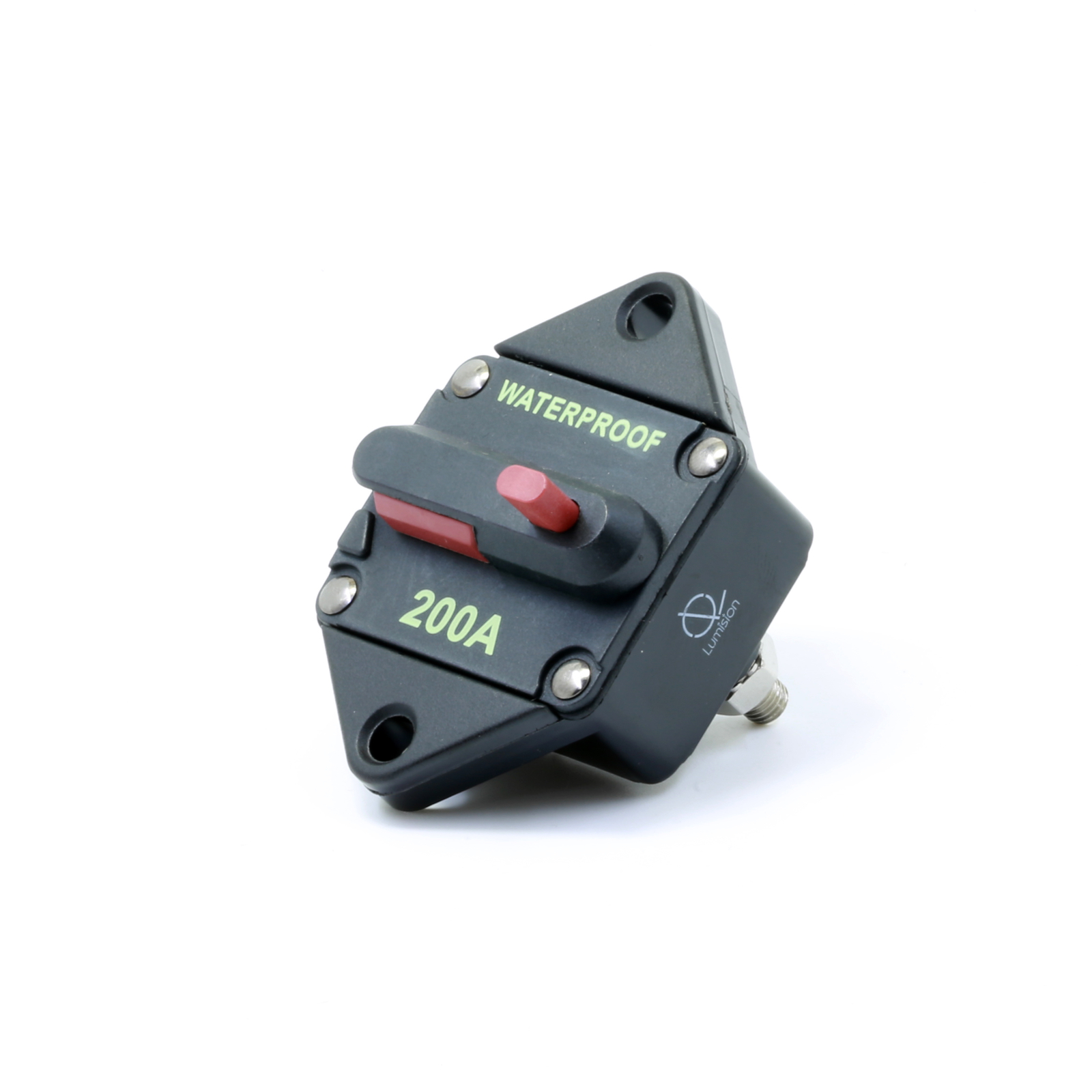 Lumision Waterproof DC Circuit Breaker Panel Mount Resettable 12-48VDC 200A