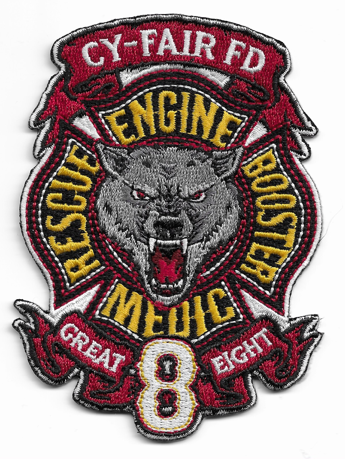 Cy-Fair  Station - 8 "Great Eight", TX  (3" x 4" size) fire patch