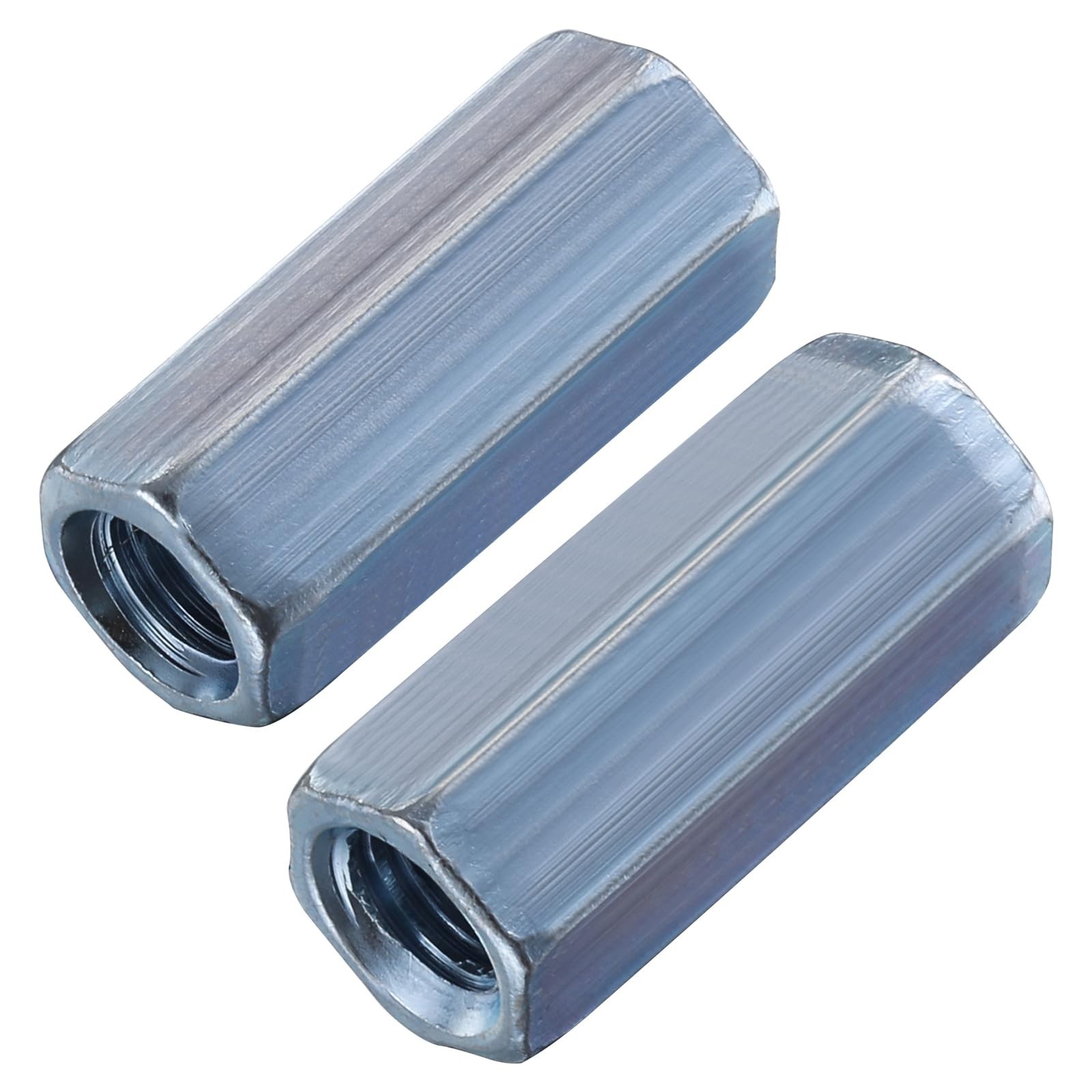 Wensilon(10 pcs) 1/2"-13 Coupling Nuts zinc, Extended Hexagon Plated Steel Ro...