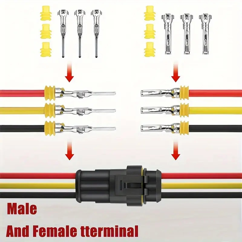 352PCS Waterproof Car Electrical Connectors 1/2/3/4 Pin Durable & Reliable