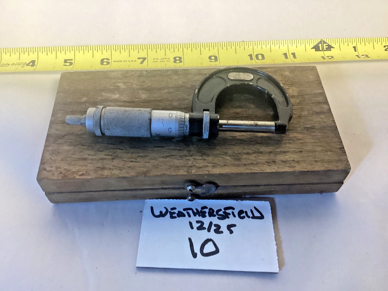Vintage Millers-Falls #7010R Micrometer 0-1” in box CNC machinist tool