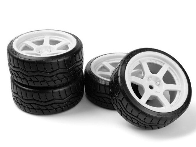 HPI Drift WHEELS Falken Azenis Tire/HRE C106 Wheel White (6m) -4pcs-  #160248