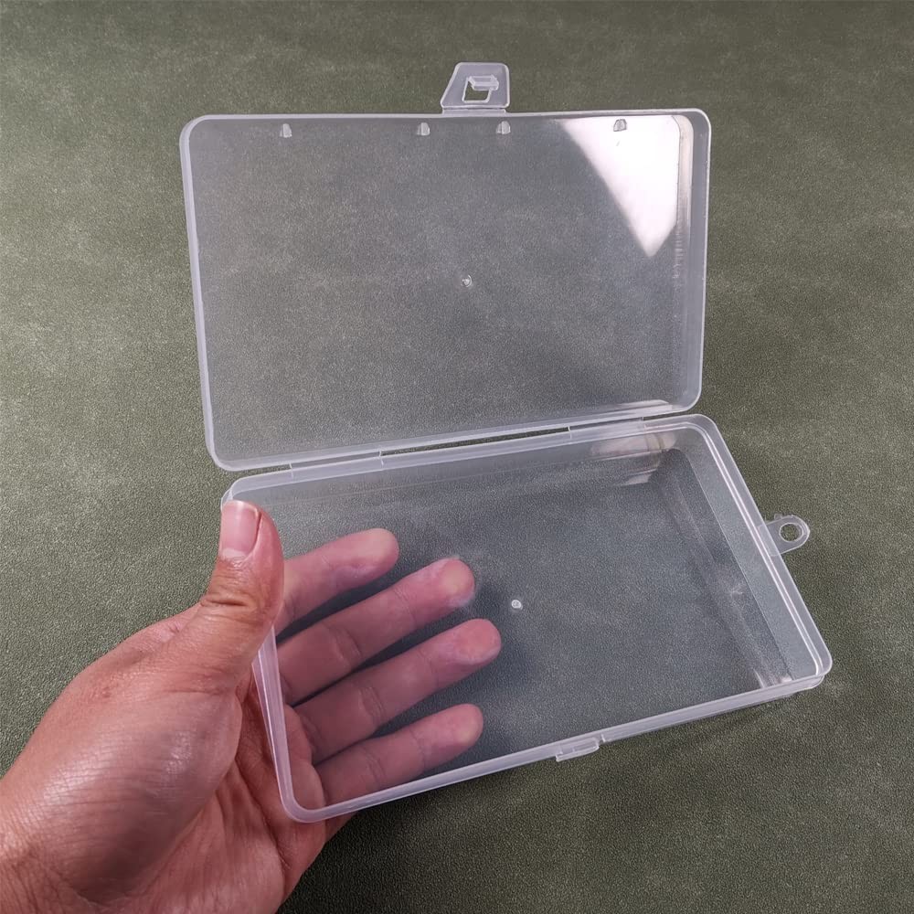 4 Pcs Clear Plastic Storage , Rectangular Containers Case with Lid, for , Jew...