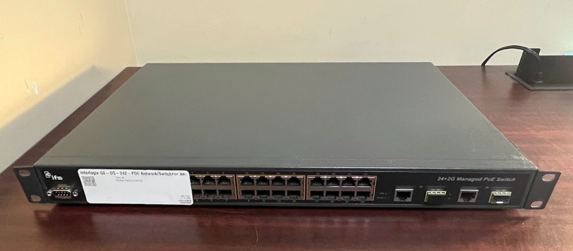 IFS Interlogix GE-DS-242-POE 24-Port PoE Network Switch Factory Reset
