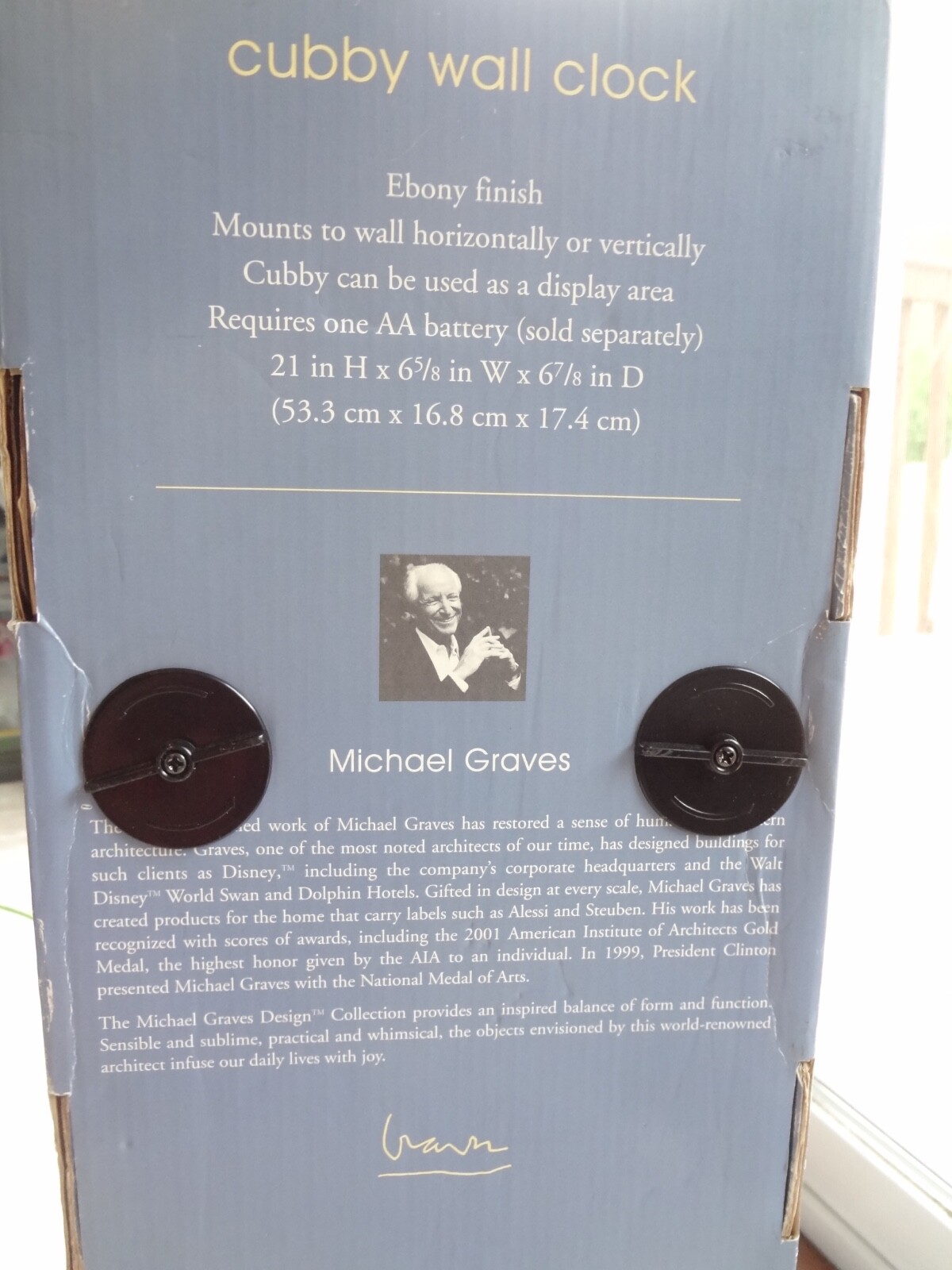 Michael Graves Cubby Wall Clock