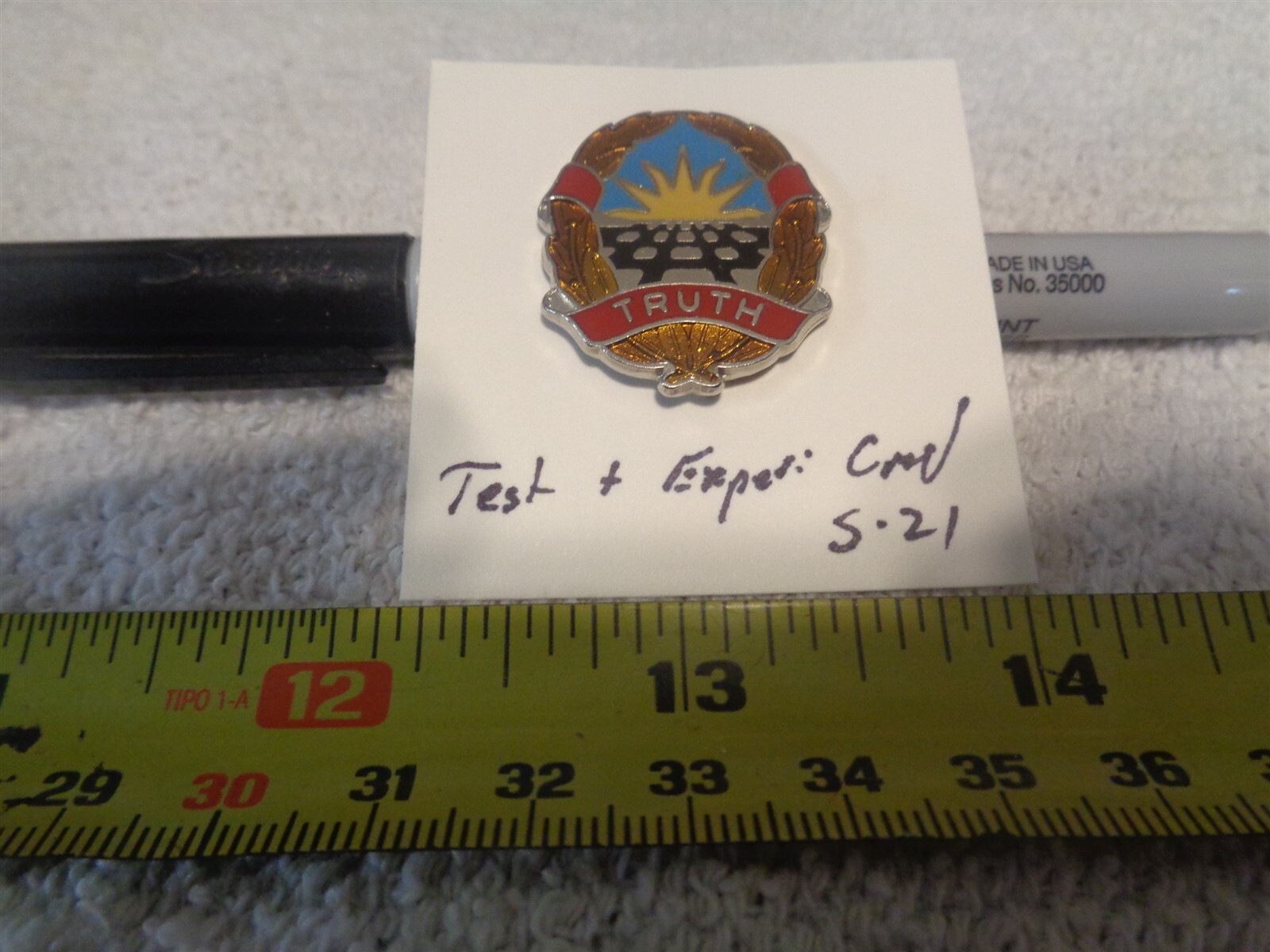 Test & Experimentation Command S-21 Unit Crest, DI, DUI (DRAW#Z2)