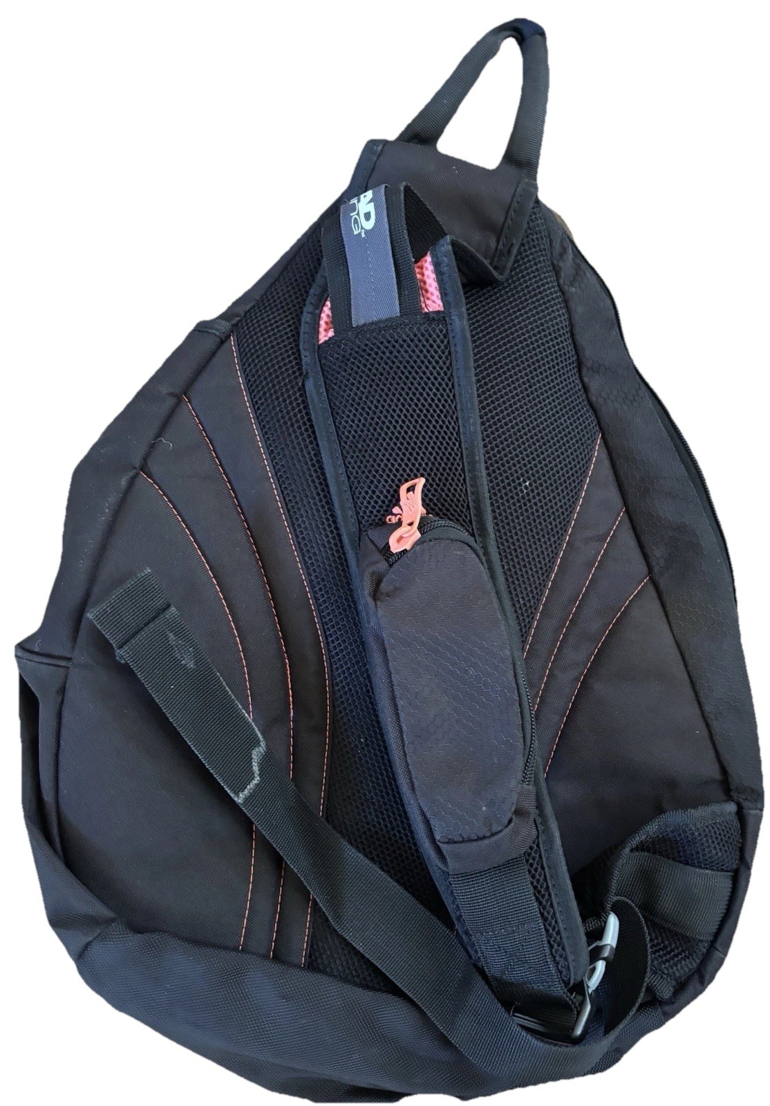 Adidas Sling Backpack Crossbody Bag Black Coral Adjustable Strap Unisex