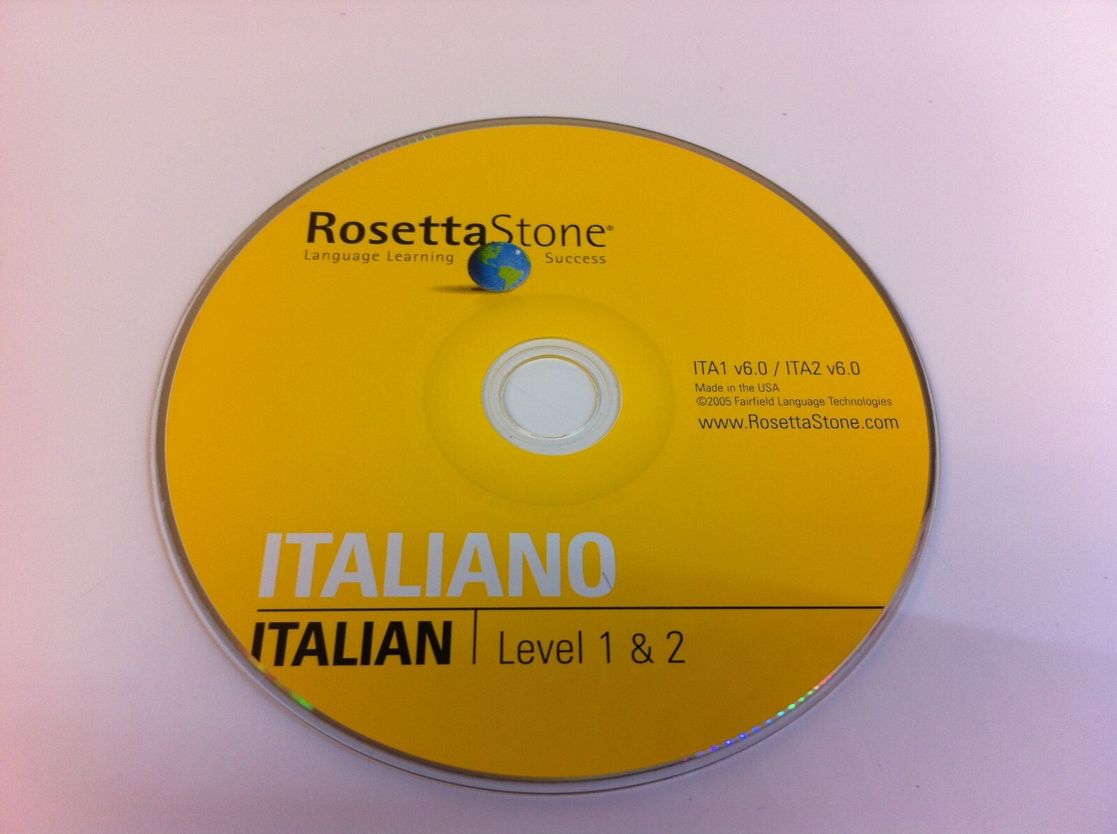 Rosetta Stone Italian Level 1-2 - ITA1 V6.0 ITA2 V6.0 ITALIANO 2005 DISC CD 205