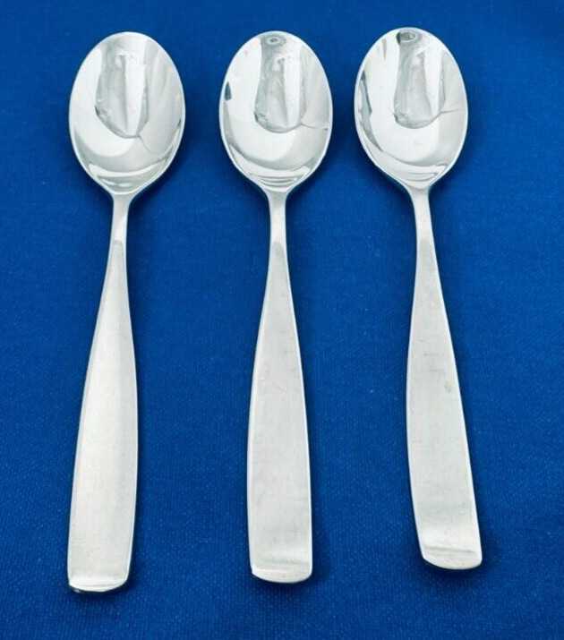 Mikasa Satin Loft Stainless Satin Handle Glossy - Set of 3 Place Oval Spoon