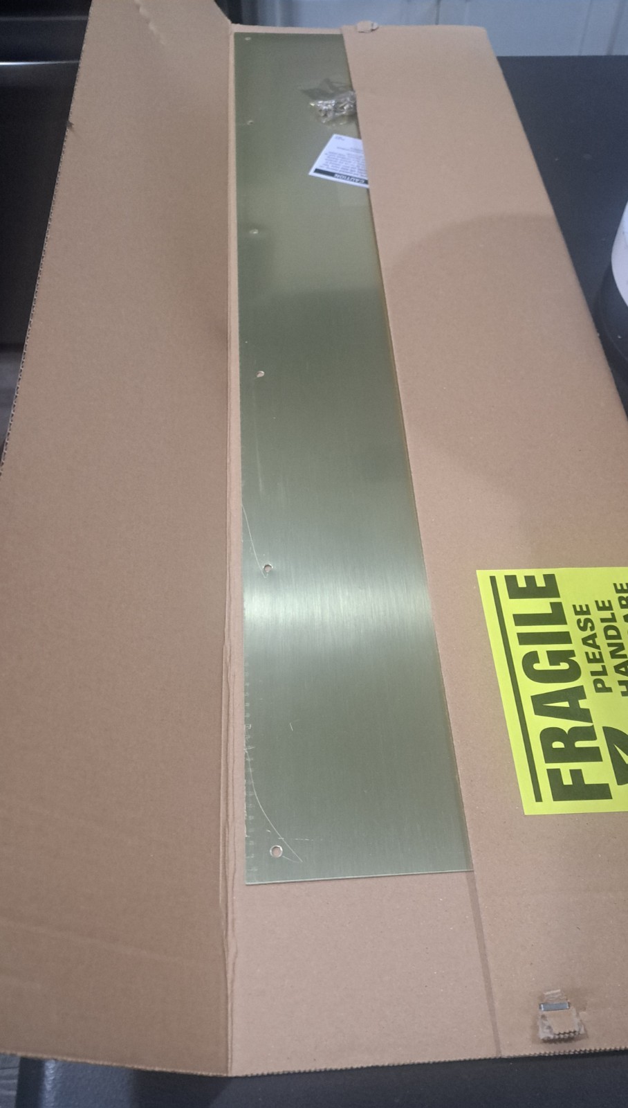 Prime-Line 8x34 Brass Finish Aluminum Door Kick Plate 10 PACK USA New Sealed