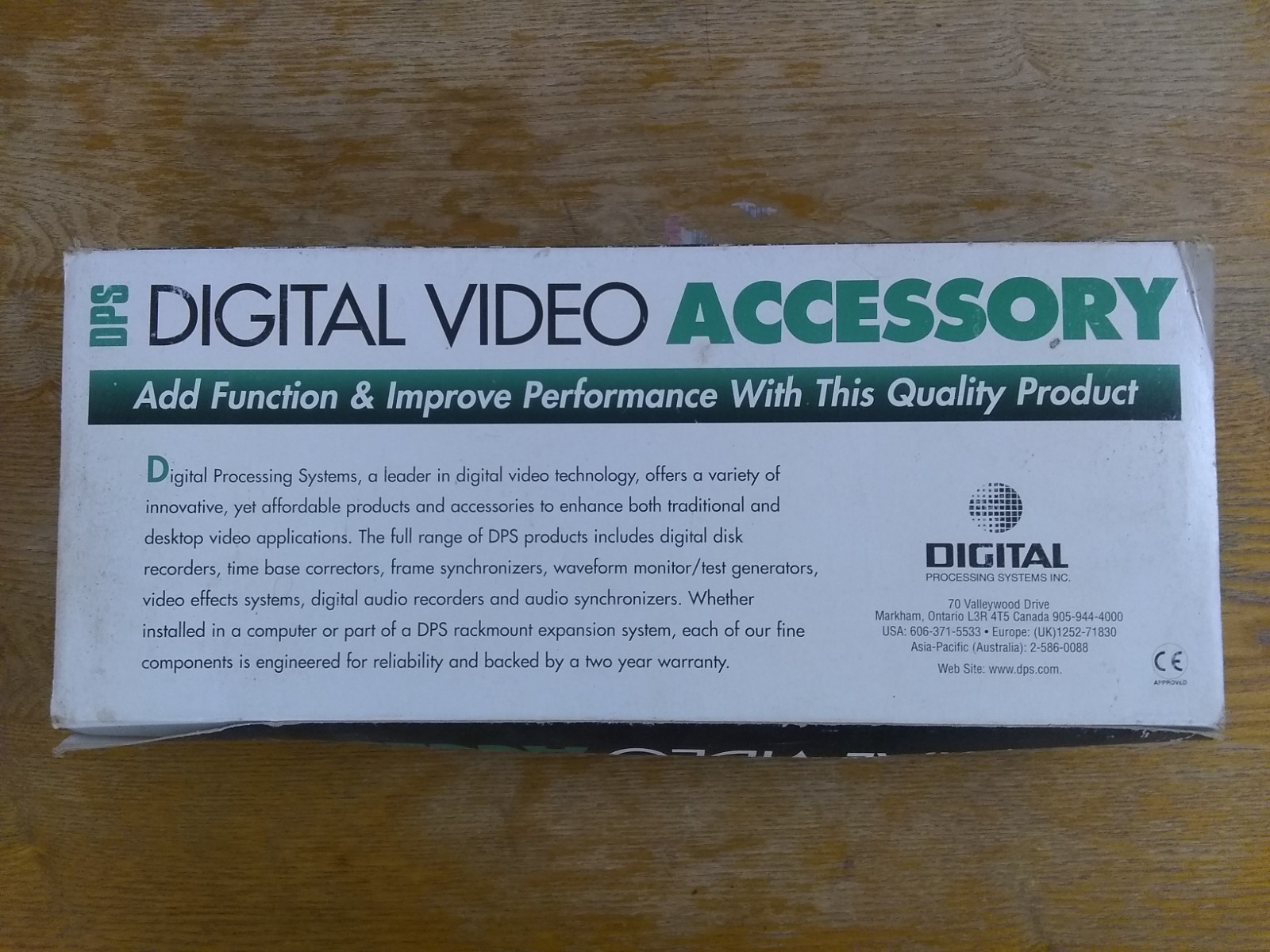 DPS Perception PFX Transition Accelerator, NEW IN BOX, Perception Video Recorder