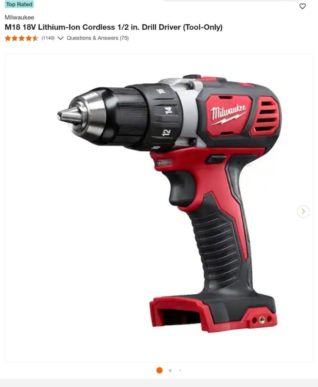 ⭐️NEW⭐️ Milwaukee M18 1/2 in. Drill Driver 2606-20