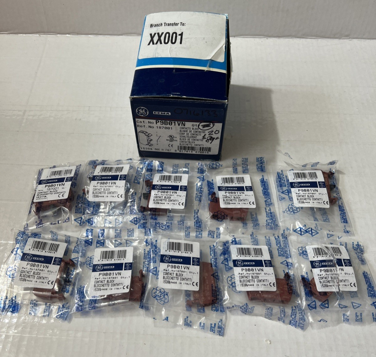 GE P9B01VN Contact Block (1 PC)
