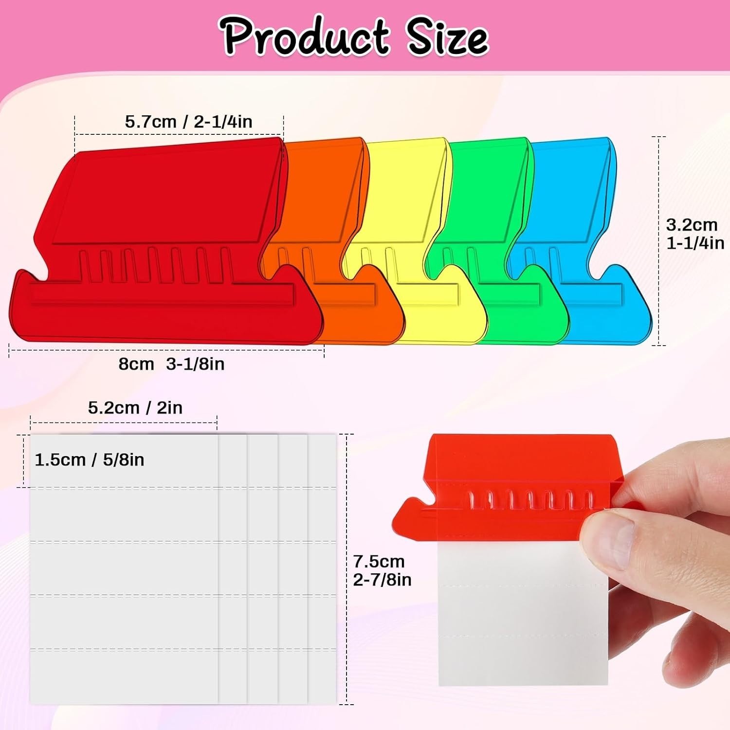 100-Pack Customizable 2-Inch Hanging File Folder Labels - Streamline Your Files