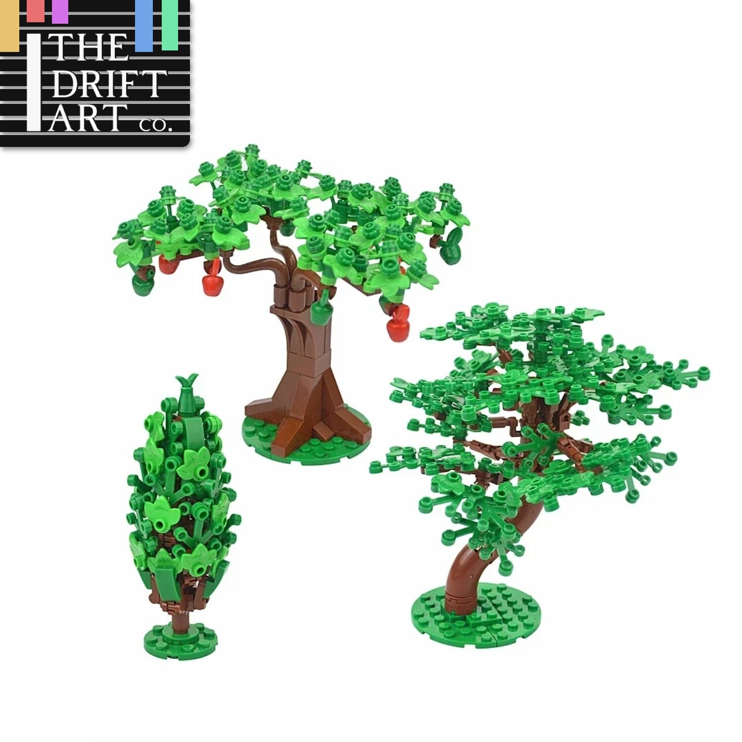City Garden Plant MOC Forest Green Tree Bushes for Lego Building Blocks Sets DIY