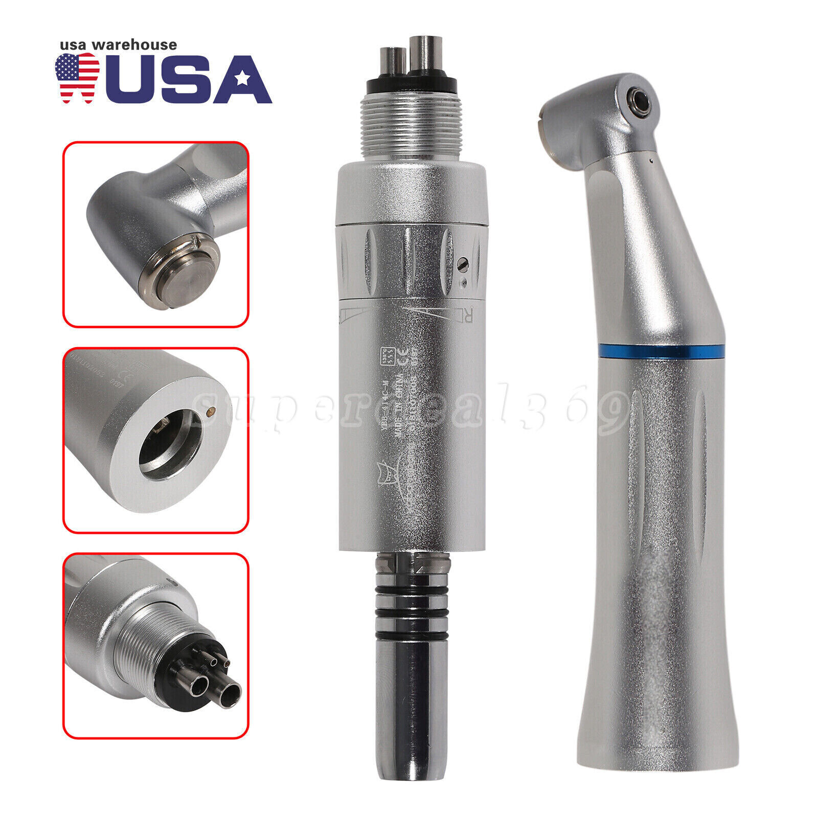 NSK Style Dental Slow Speed Handpiece E-Type Inner Water Spray 4-Hole TP