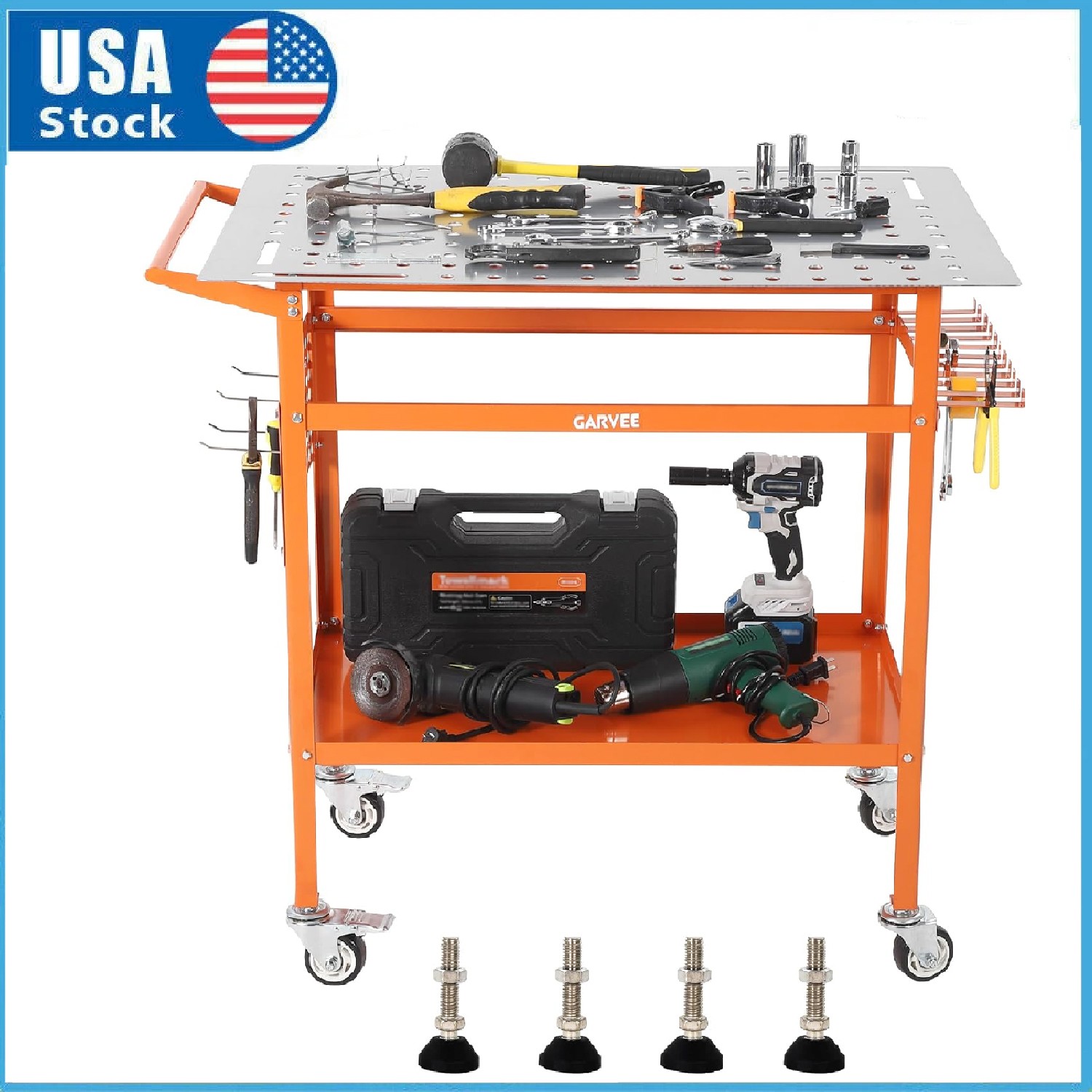 Welding Table 36"x24" Welding Table Workbench 800LBS with Fixture Holes & Wheels