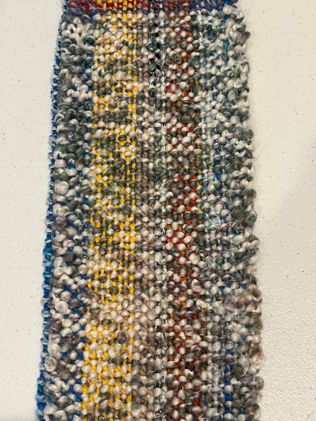 Multi-Colored Self-Striping Handwoven Scarf