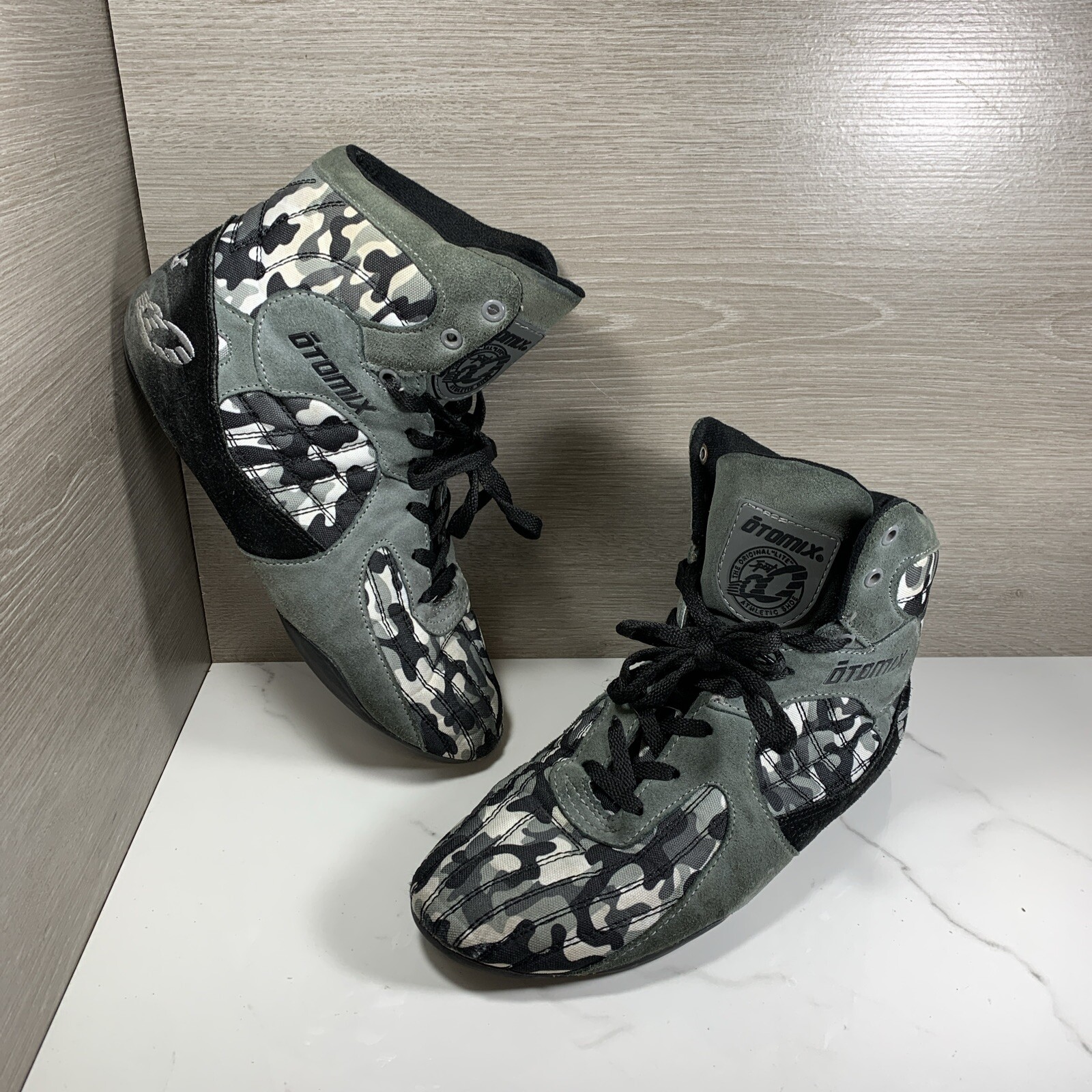 Otomix Stingray Gray/Black Camo Weightlifting Wrestling MMA Shoes US Men’s Sz 10